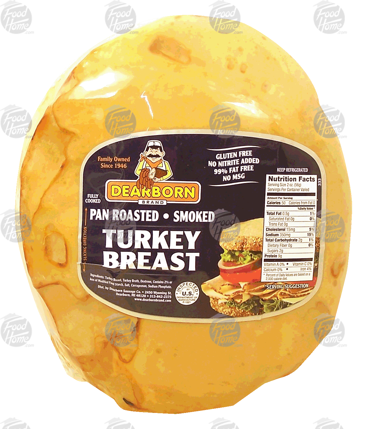 Dearborn Brand turkey breast, pan roasted, smoked, fully cooked Full-Size Picture